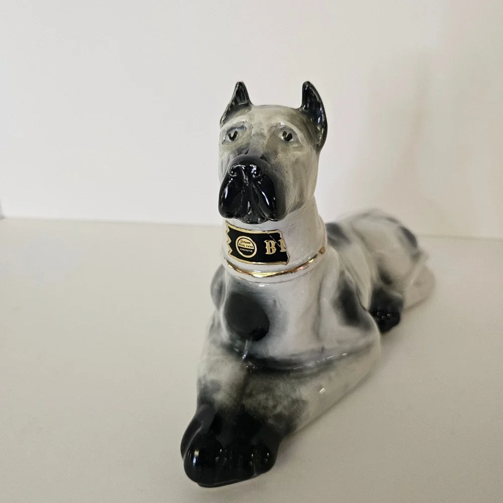 Vintage 1975 Jim Beam Great Dane Decanter Regal Harlequin Dog Bottle KY-DRB-230